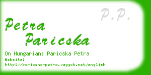 petra paricska business card
